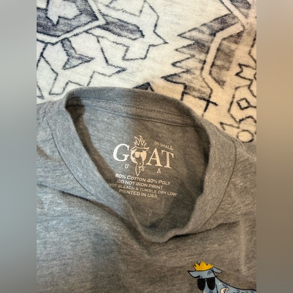 GOAT USA All Star Lax T-Shirt in gray- size youth small - Picture 4 of 5
